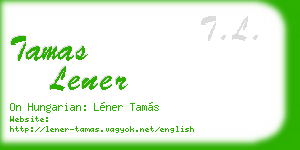 tamas lener business card